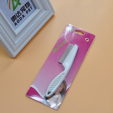 KFX-8395197 Stainless Steel Needle Flea Comb for Cats and Dogs
