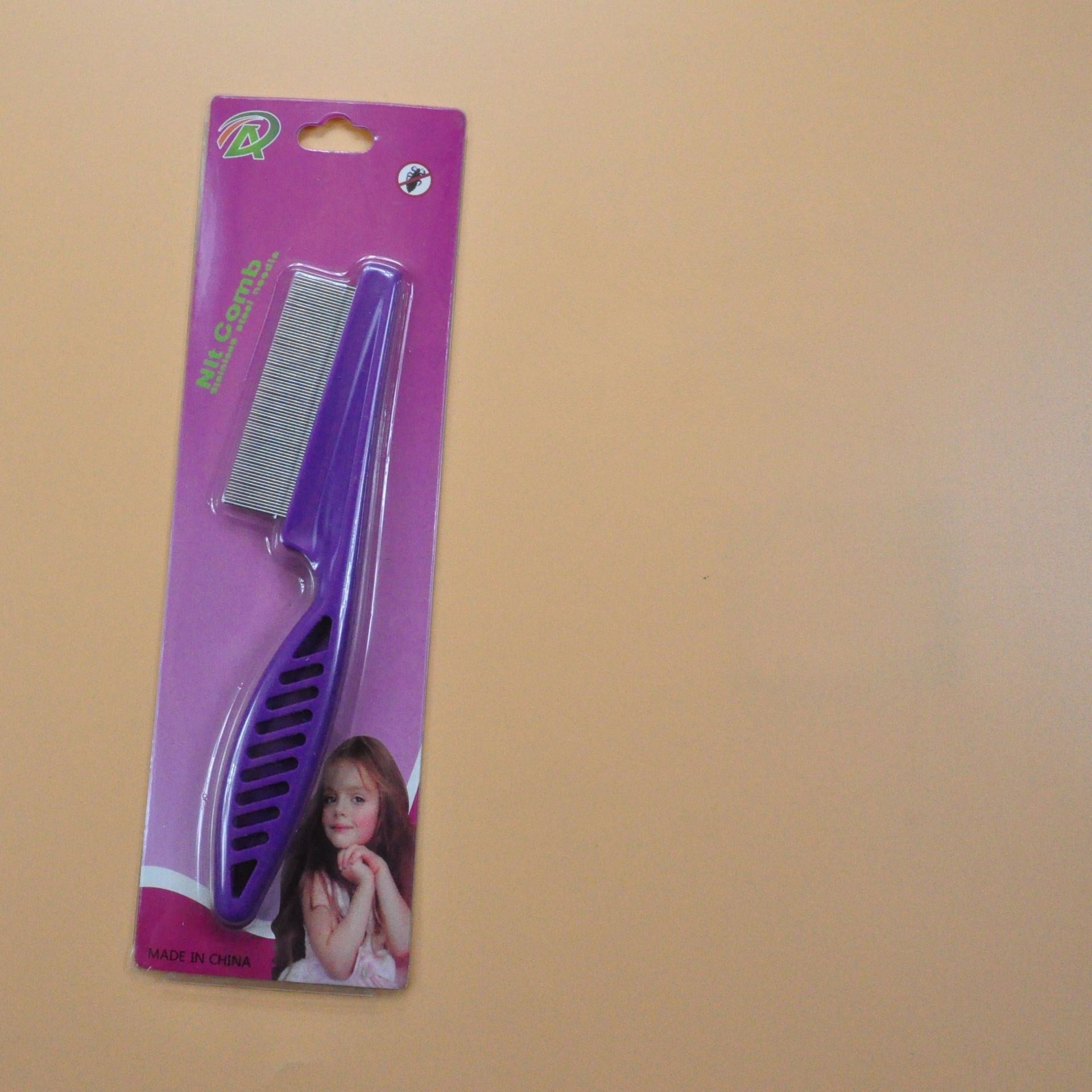 KFX-8395197 Stainless Steel Needle Flea Comb for Cats and Dogs