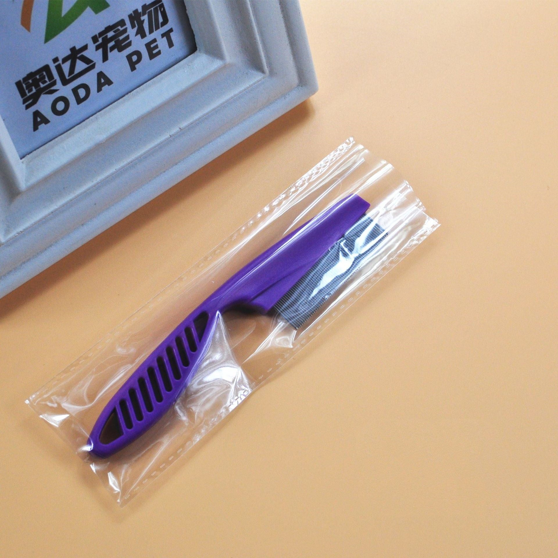 KFX-8395197 Stainless Steel Needle Flea Comb for Cats and Dogs