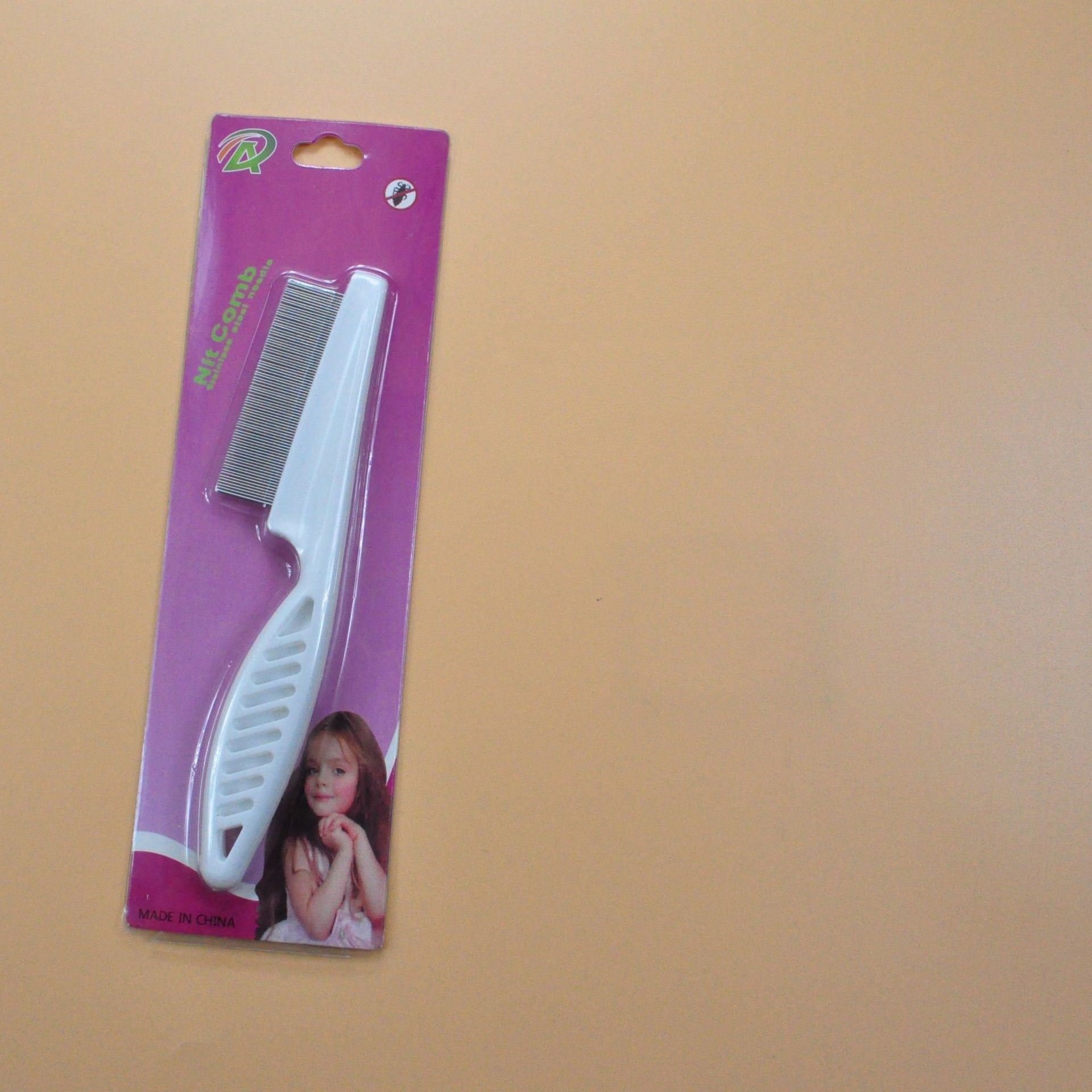 KFX-8395197 Stainless Steel Needle Flea Comb for Cats and Dogs