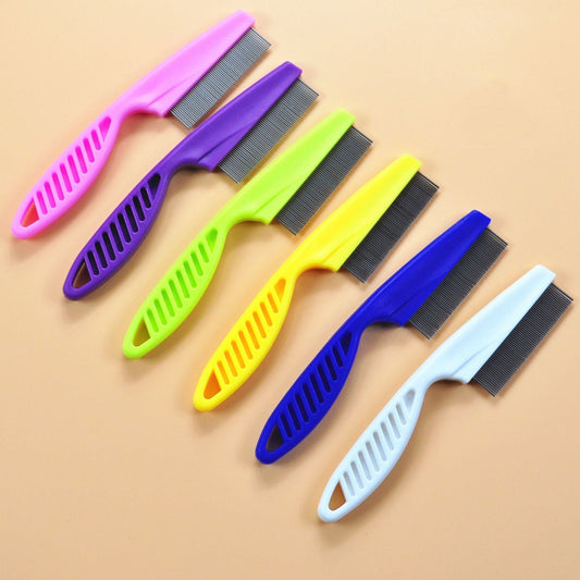 KFX-8395197 Stainless Steel Needle Flea Comb for Cats and Dogs