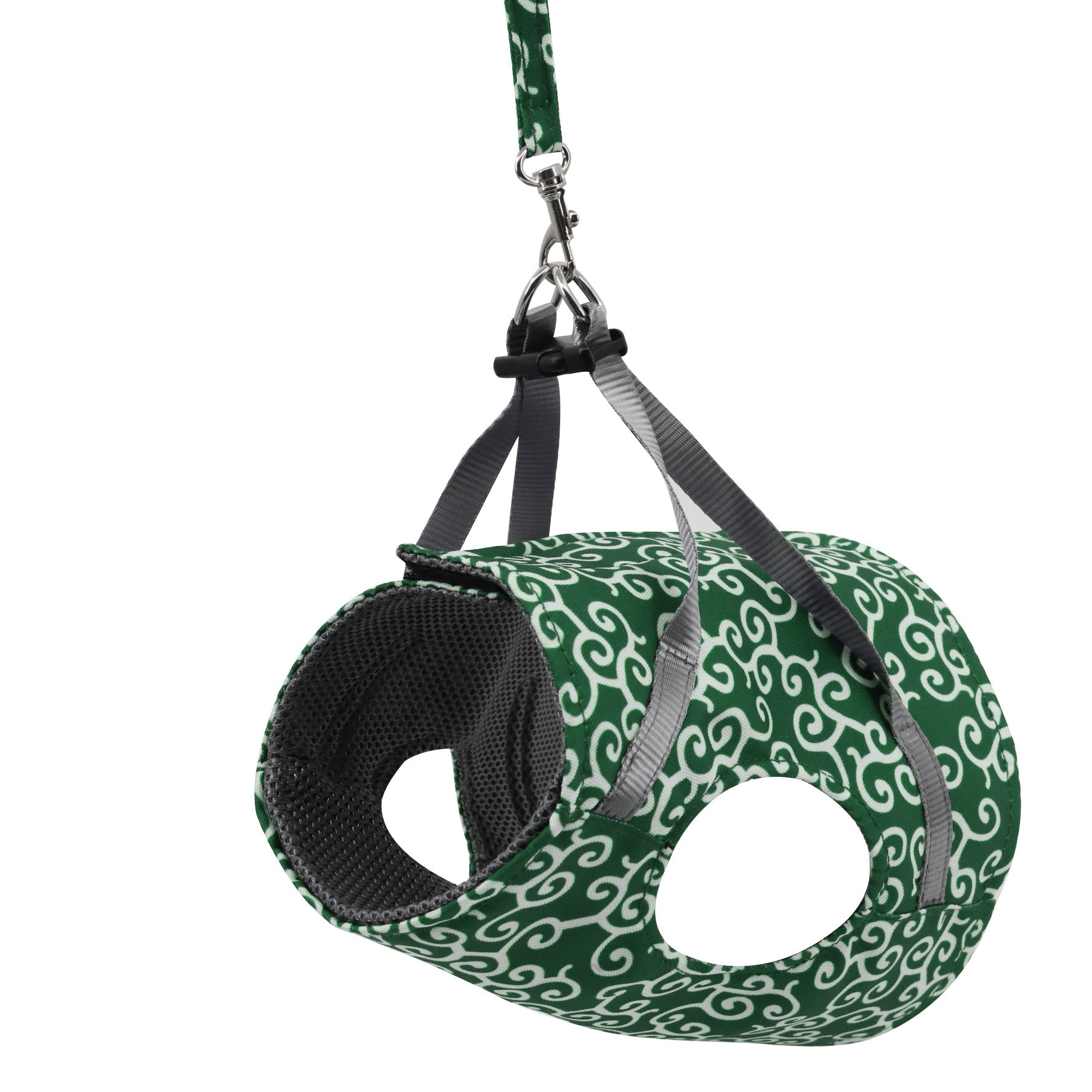 KFX-8396861 Japanese Style Cat Walking Chest Strap Vest in Blue, Red, Green - Breathable Polyester with Adjustable Fit