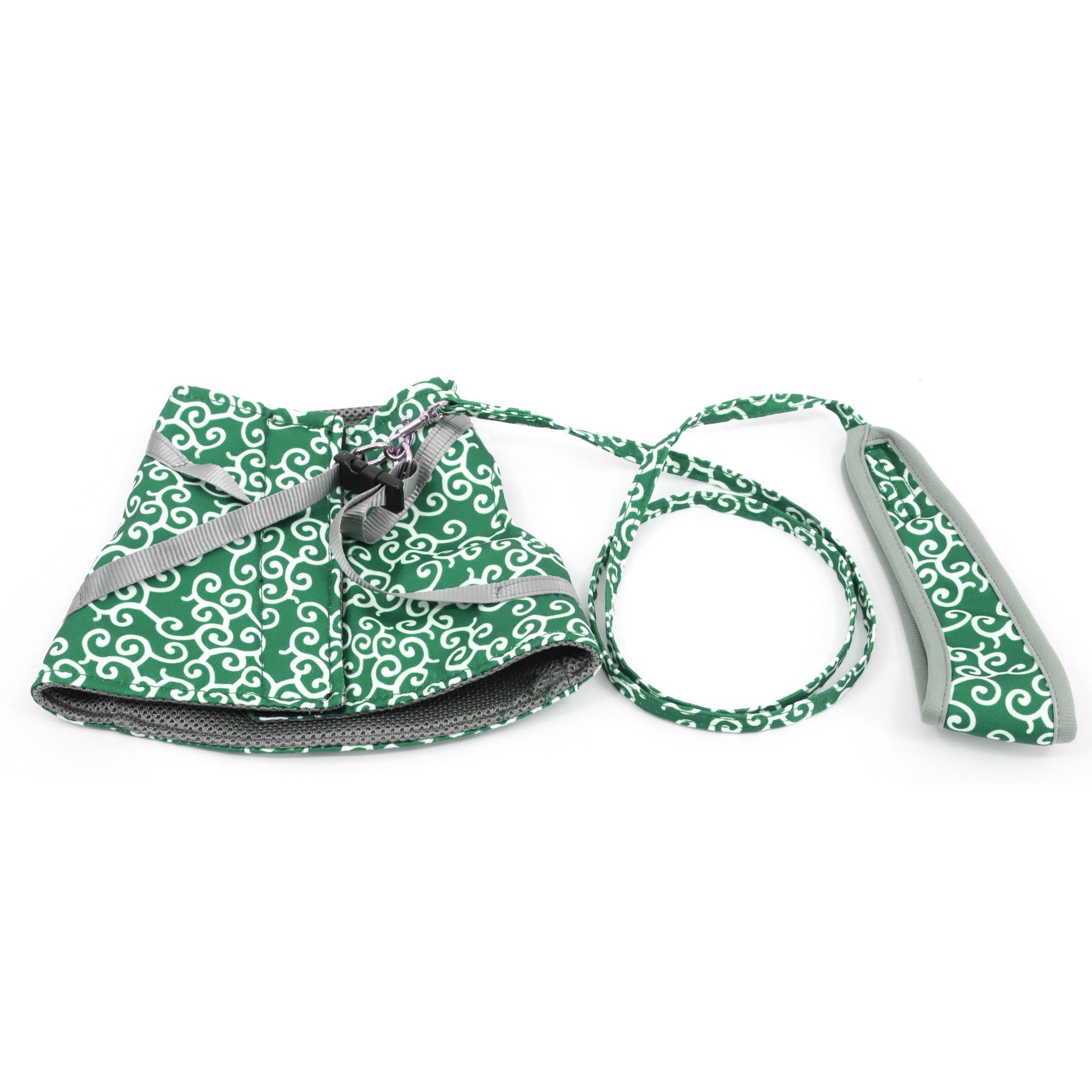 KFX-8396861 Japanese Style Cat Walking Chest Strap Vest in Blue, Red, Green - Breathable Polyester with Adjustable Fit