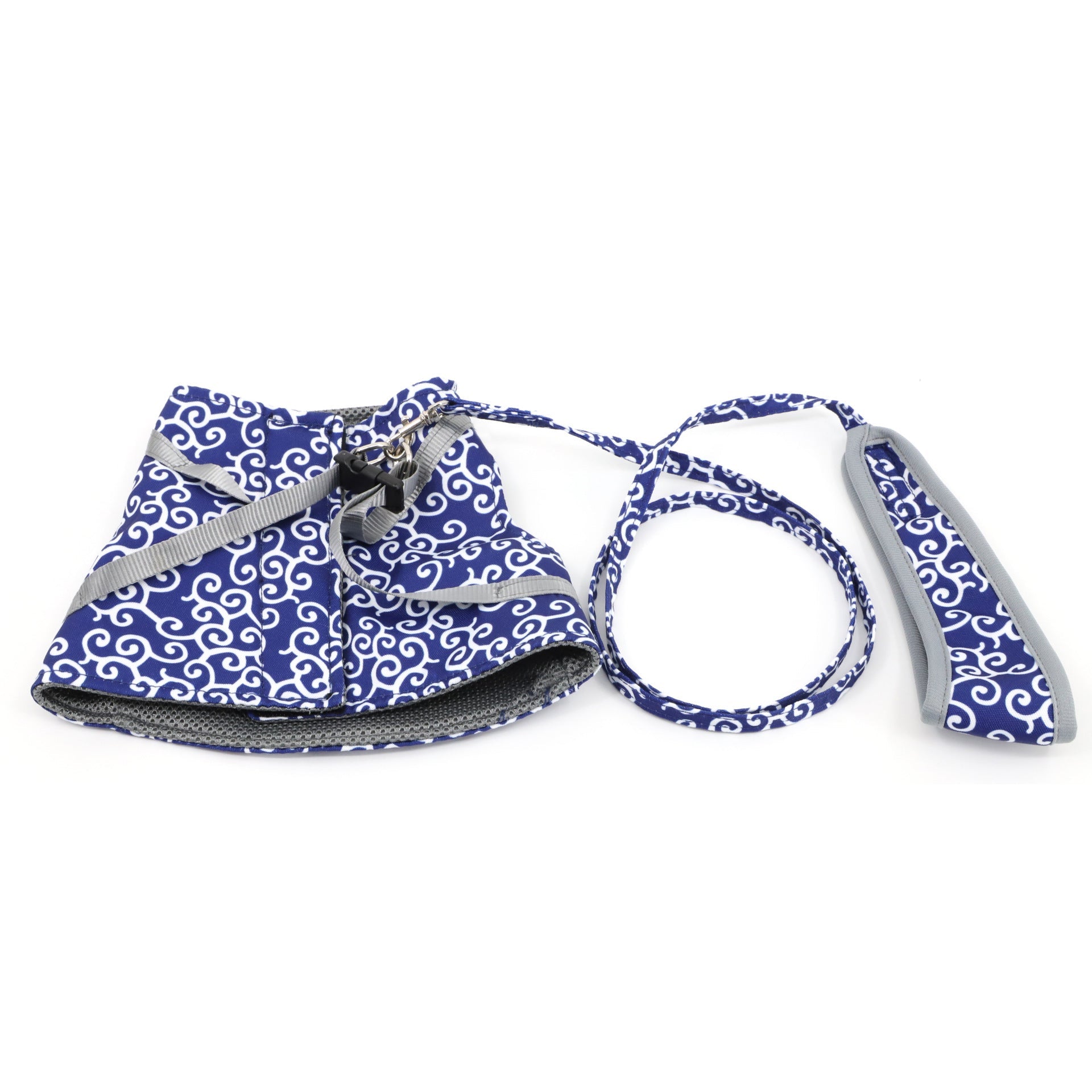 KFX-8396861 Japanese Style Cat Walking Chest Strap Vest in Blue, Red, Green - Breathable Polyester with Adjustable Fit