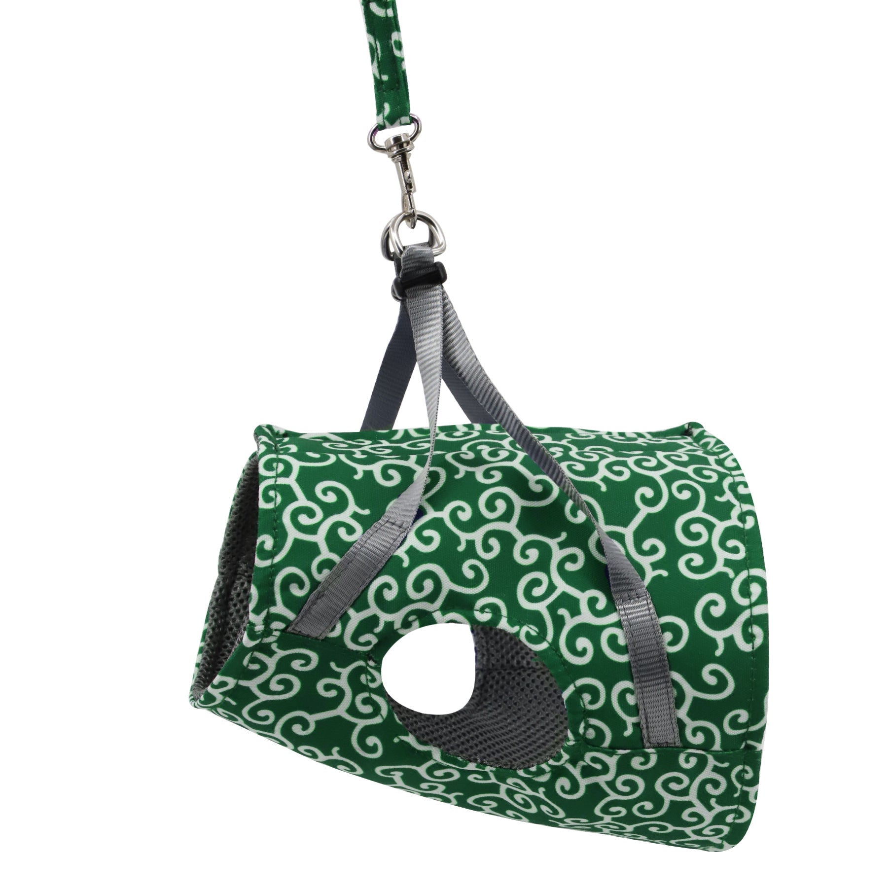 KFX-8396861 Japanese Style Cat Walking Chest Strap Vest in Blue, Red, Green - Breathable Polyester with Adjustable Fit