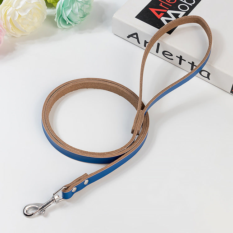 KFX-8399165 Leather Dog Leash in Multiple Colors - Durable & Stylish Options Available