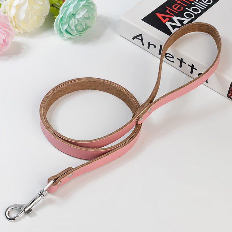 KFX-8399165 Leather Dog Leash in Multiple Colors - Durable & Stylish Options Available