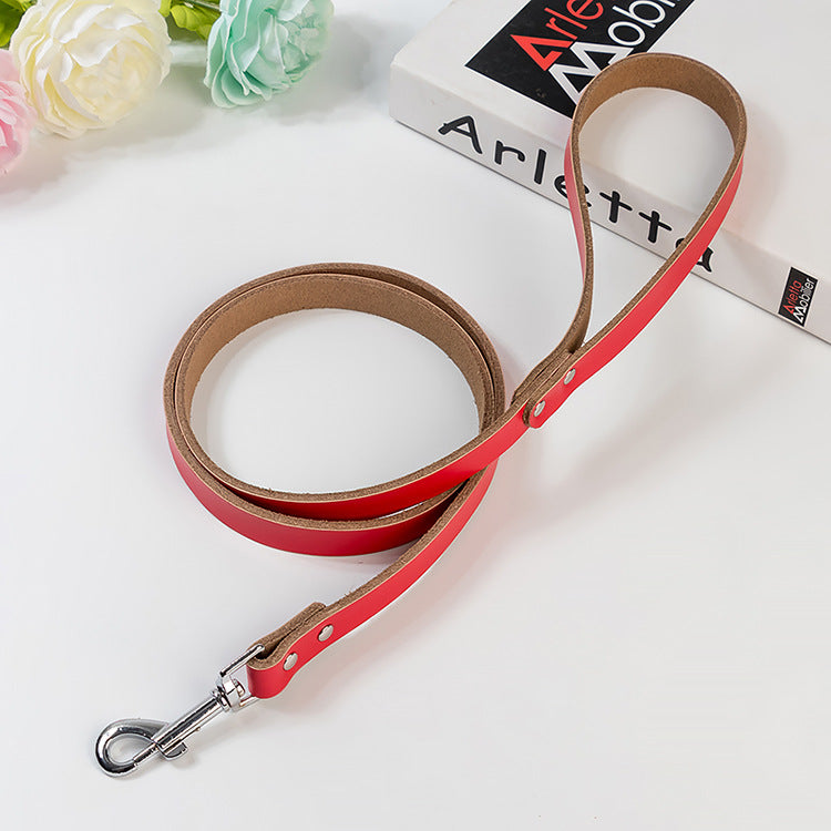 KFX-8399165 Leather Dog Leash in Multiple Colors - Durable & Stylish Options Available