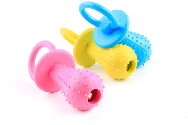KFX-8400189 Pet-Friendly TPR Rubber Pacifier Toy (Small: 9.5cm x 3.8cm, Large: 14cm x 5.5cm)