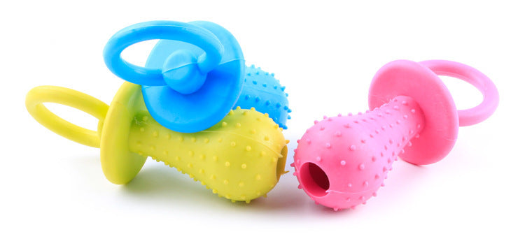 KFX-8400189 Pet-Friendly TPR Rubber Pacifier Toy (Small: 9.5cm x 3.8cm, Large: 14cm x 5.5cm)
