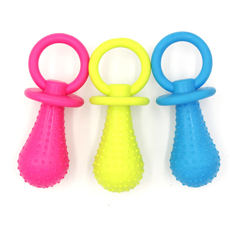 KFX-8400189 Pet-Friendly TPR Rubber Pacifier Toy (Small: 9.5cm x 3.8cm, Large: 14cm x 5.5cm)