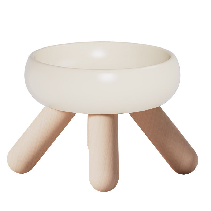 KFX-8401341 Ceramic Feeding Bowls for Cats and Dogs with Coasters in Multiple Colors