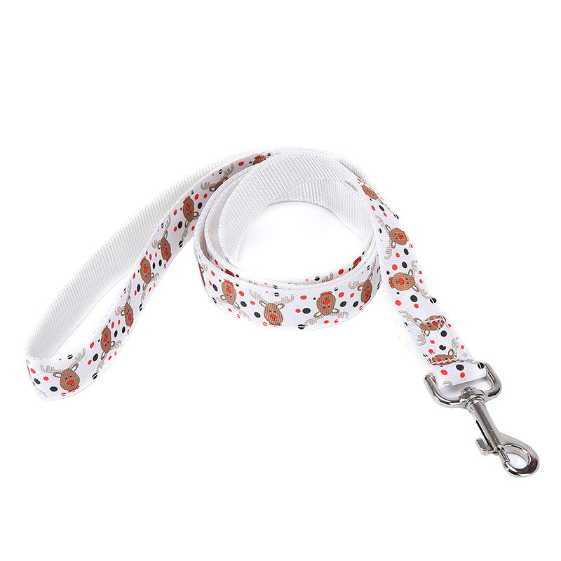 KFX-8404925 Multicolor Check Stripe Dog Leash - Imitation Nylon Traction Belt, 2.5cm x 12cm