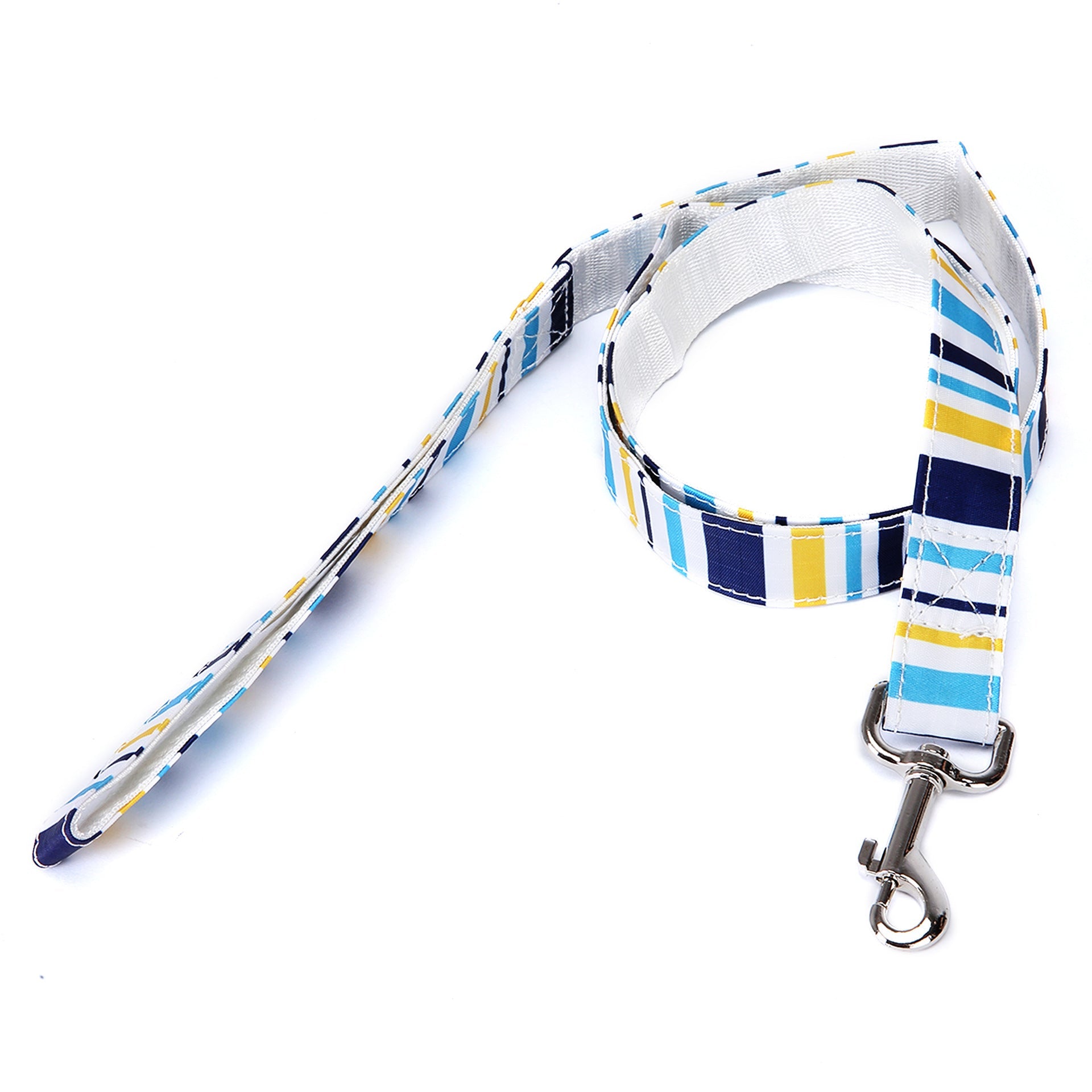 KFX-8404925 Multicolor Check Stripe Dog Leash - Imitation Nylon Traction Belt, 2.5cm x 12cm