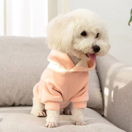 KFX-8405693 Warm Cotton-Padded Coat for Pets in Pink and Green - Autumn/Winter Princess Style