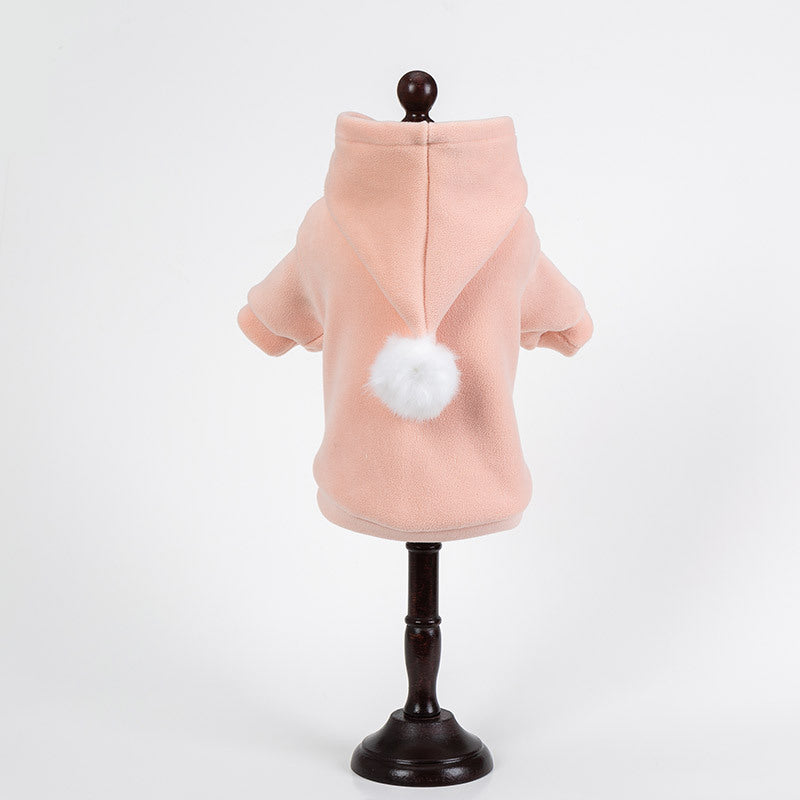 KFX-8405693 Warm Cotton-Padded Coat for Pets in Pink and Green - Autumn/Winter Princess Style