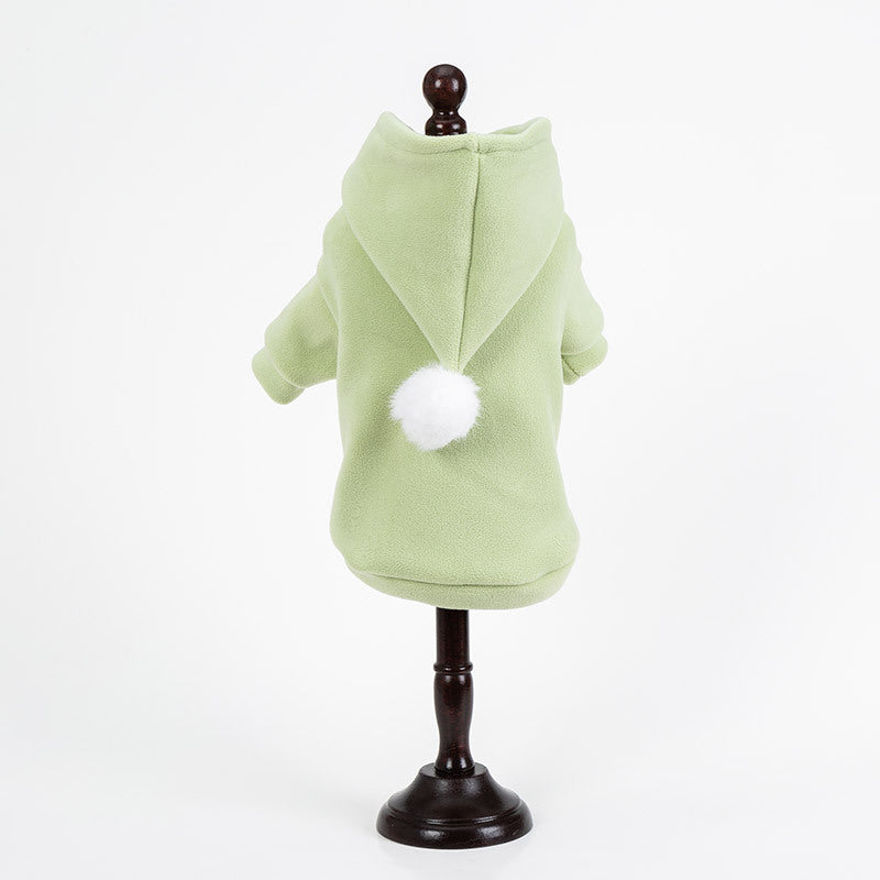 KFX-8405693 Warm Cotton-Padded Coat for Pets in Pink and Green - Autumn/Winter Princess Style