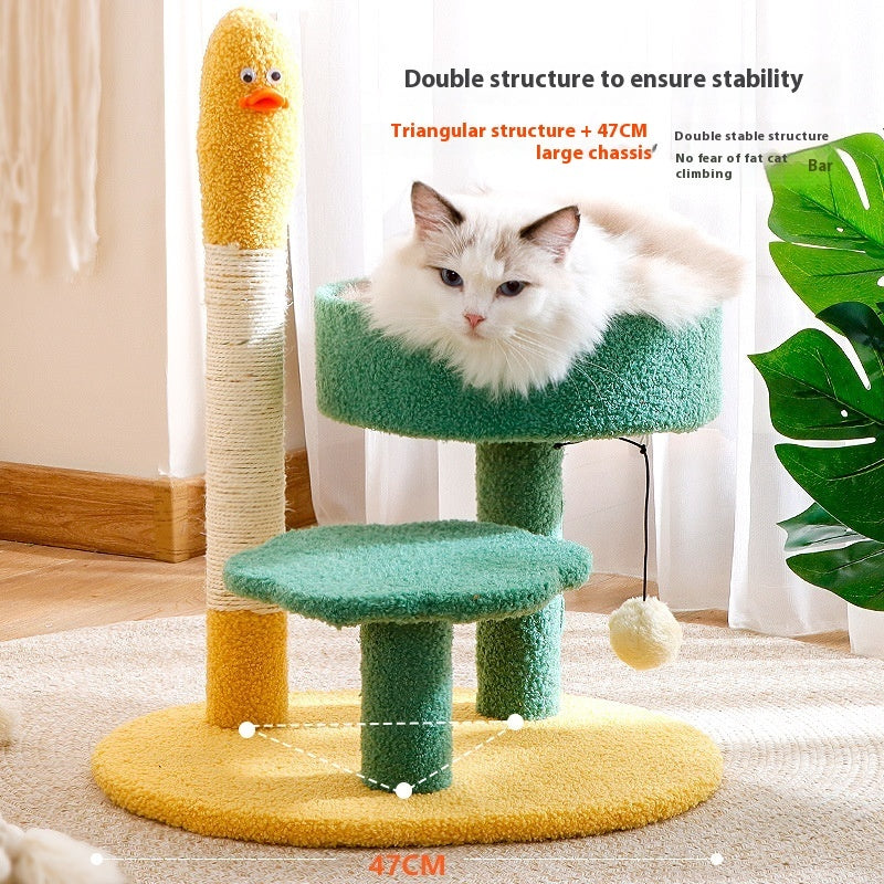 KFX-8405949 Cactus Cat Climbing Frame with Sisal Rope and Flower Design