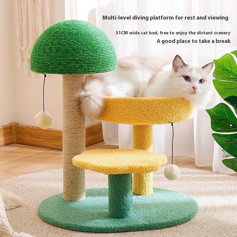 KFX-8405949 Cactus Cat Climbing Frame with Sisal Rope and Flower Design