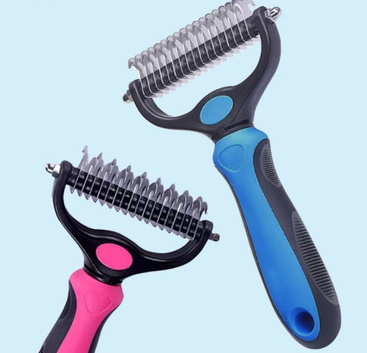 KFX-8406717 Stainless Steel Pet Knot Opening Comb - Small & Large Sizes Available in Multiple Colors