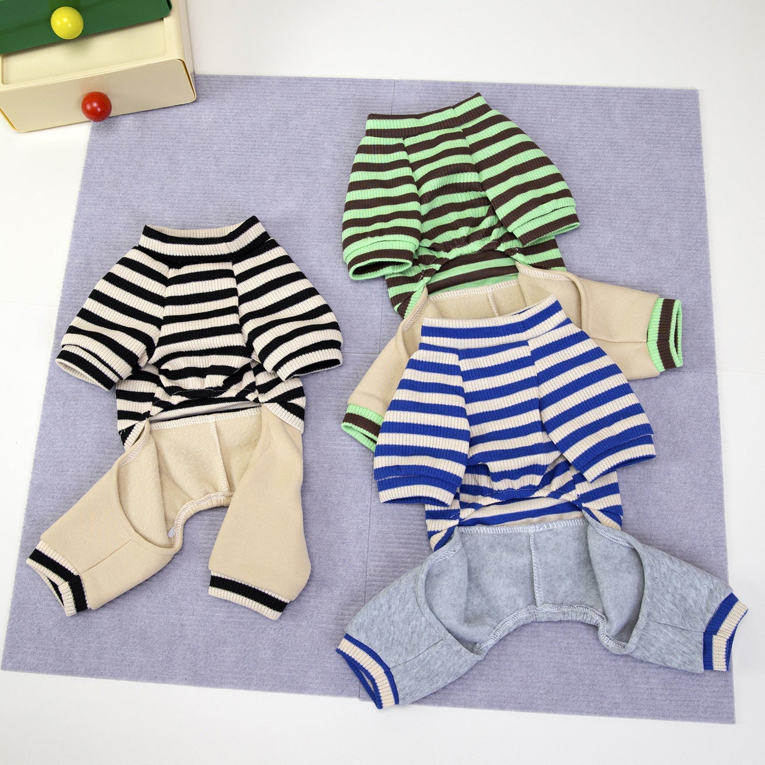 KFX-8410557 Casual Pet Dog Hoodie in Striped Design - Unisex Apparel for All Sizes