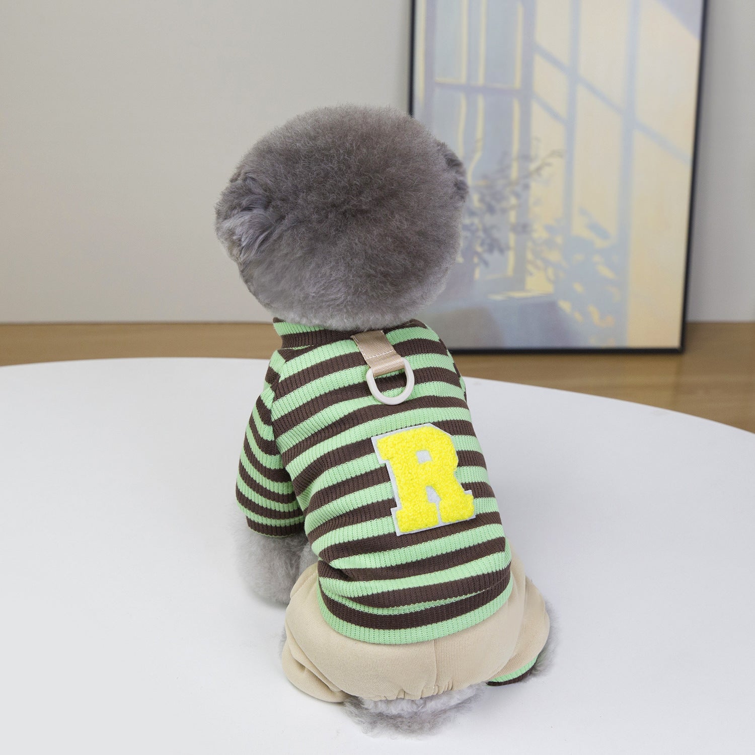 KFX-8410557 Casual Pet Dog Hoodie in Striped Design - Unisex Apparel for All Sizes