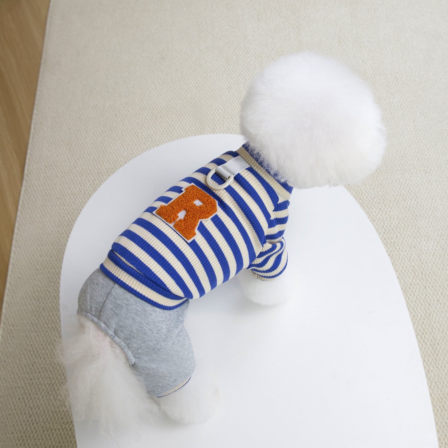 KFX-8410557 Casual Pet Dog Hoodie in Striped Design - Unisex Apparel for All Sizes