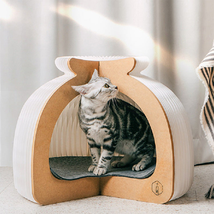 KFX-8410941 Enclosed Cat House for All Seasons - Keeps Pets Warm in Winter