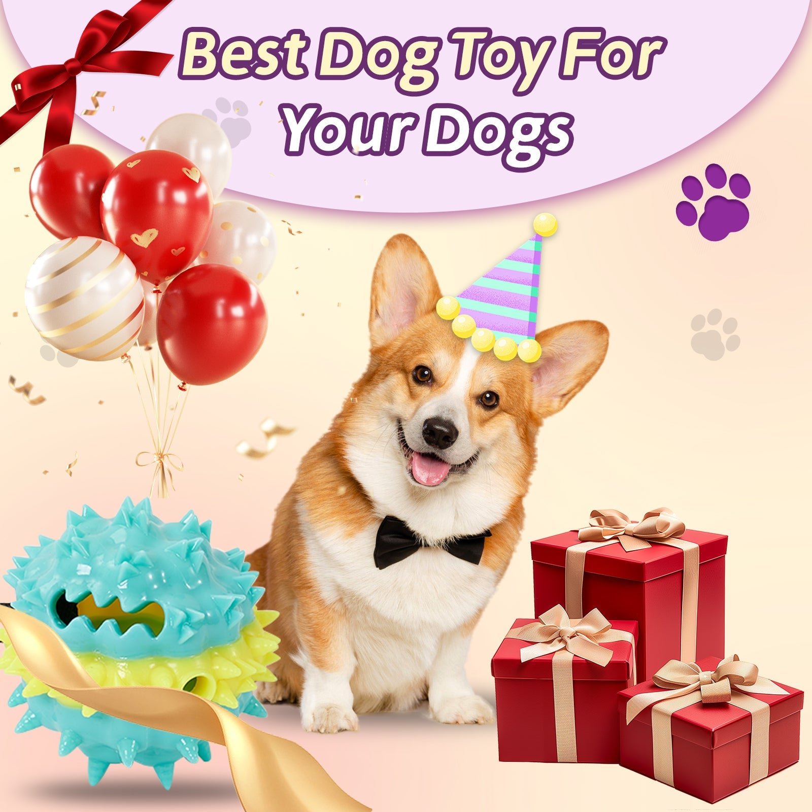 KFX-8412349 Interactive Multi-Color Pet Toy with Sound and Treat Dispensing Features