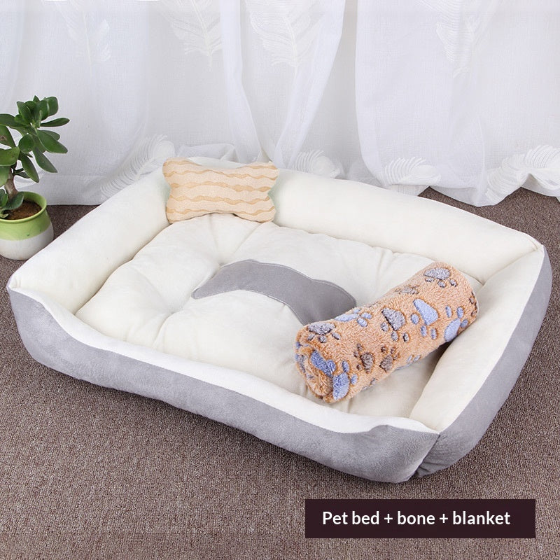 KFX-8414909 Washable Soft Polyester Pet Mat for Dogs - Comfortable and Cozy Design