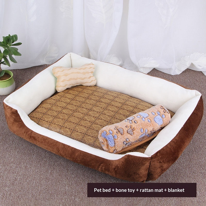 KFX-8414909 Washable Soft Polyester Pet Mat for Dogs - Comfortable and Cozy Design