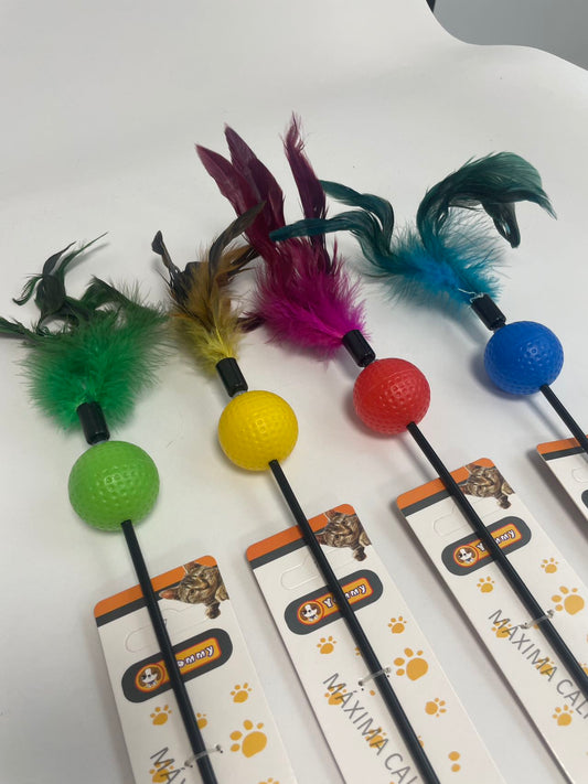 KFX-8417469 Color-Changing Cat Teaser with Feather and Toy Ball