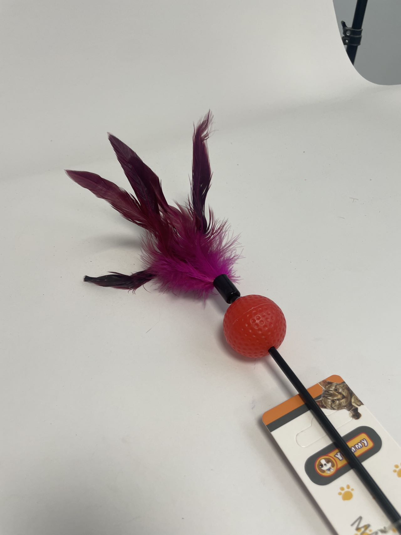 KFX-8417469 Color-Changing Cat Teaser with Feather and Toy Ball