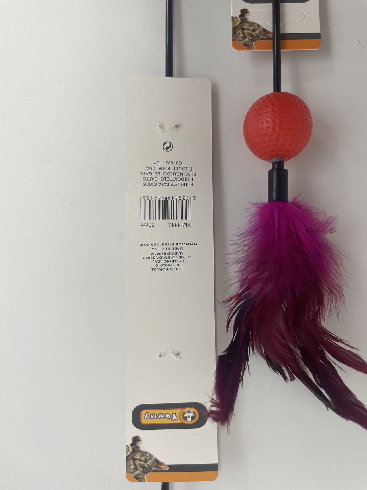 KFX-8417469 Color-Changing Cat Teaser with Feather and Toy Ball