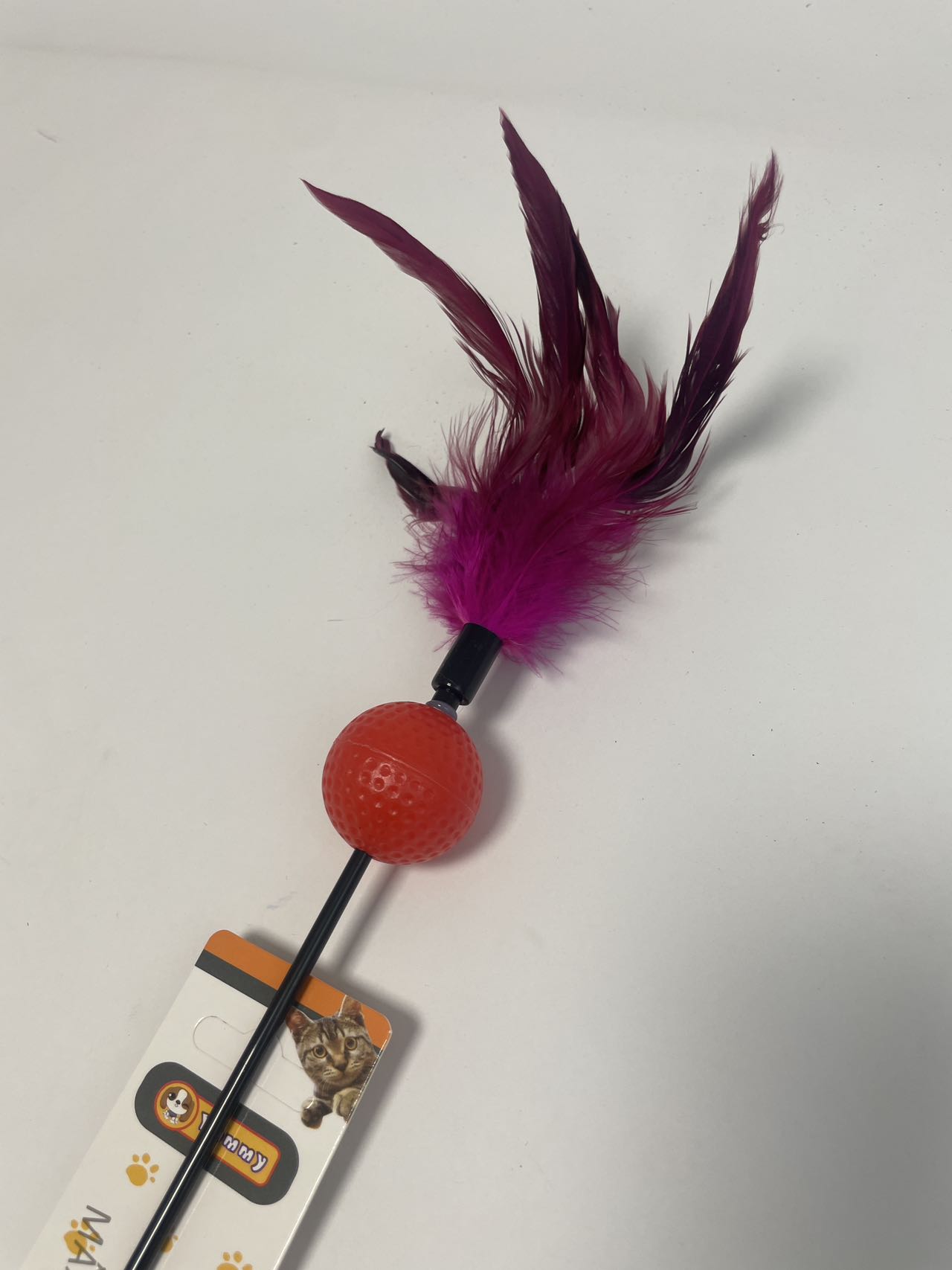 KFX-8417469 Color-Changing Cat Teaser with Feather and Toy Ball