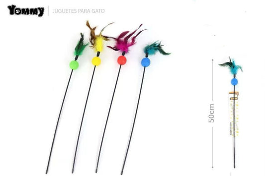 KFX-8417469 Color-Changing Cat Teaser with Feather and Toy Ball