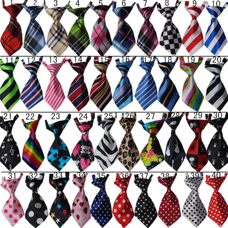 KFX-8418877 Kids' Adjustable Pet Ties - Cloth Decorative Neckwear for Dogs, Small Size 11CM x 5CM, Fits Neck 22CM-45CM, Pack of 50