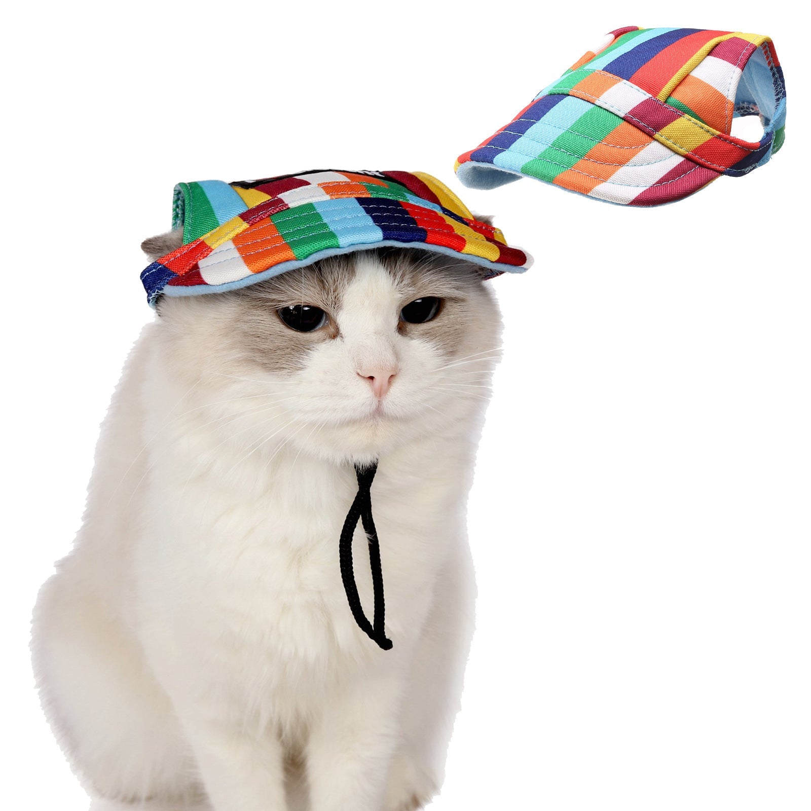 KFX-8420797 Fashionable Dog Baseball Hat for Small to Medium Pets - Casual Sun Protection Accessory