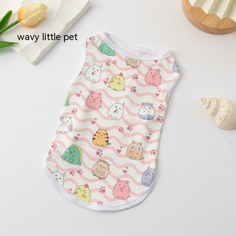 KFX-8422205 Cute Cartoon Puppy Vest Clothes for Pets - Various Designs Available in S, M, L, XL