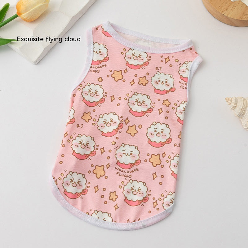 KFX-8422205 Cute Cartoon Puppy Vest Clothes for Pets - Various Designs Available in S, M, L, XL