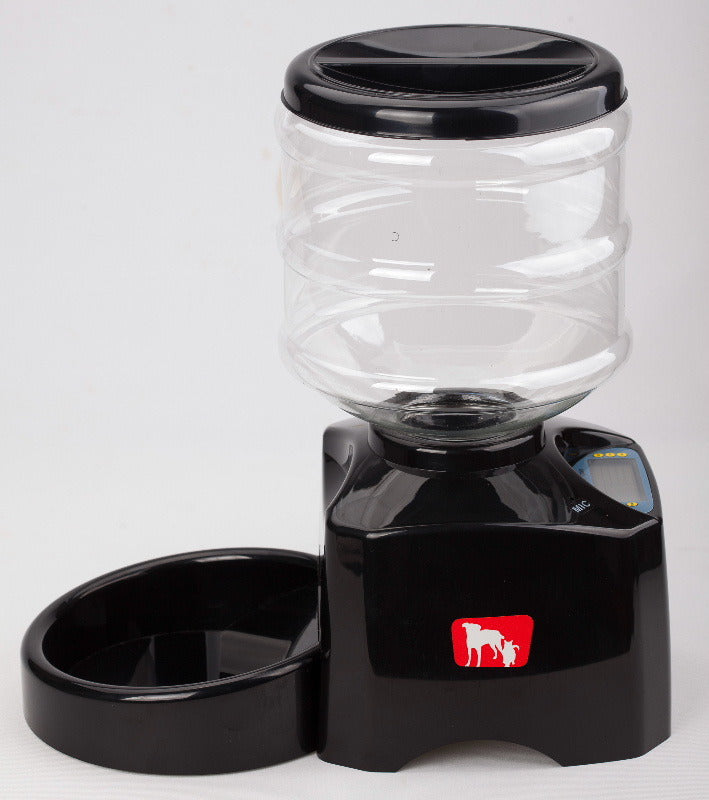 KFX-8422589 Automated 5.5L Pet Feeder with Voice Recording, LCD Display, and Programmable Meal Settings for Dogs and Cats