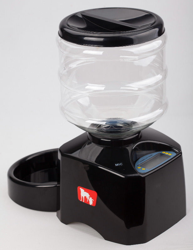 KFX-8422589 Automated 5.5L Pet Feeder with Voice Recording, LCD Display, and Programmable Meal Settings for Dogs and Cats
