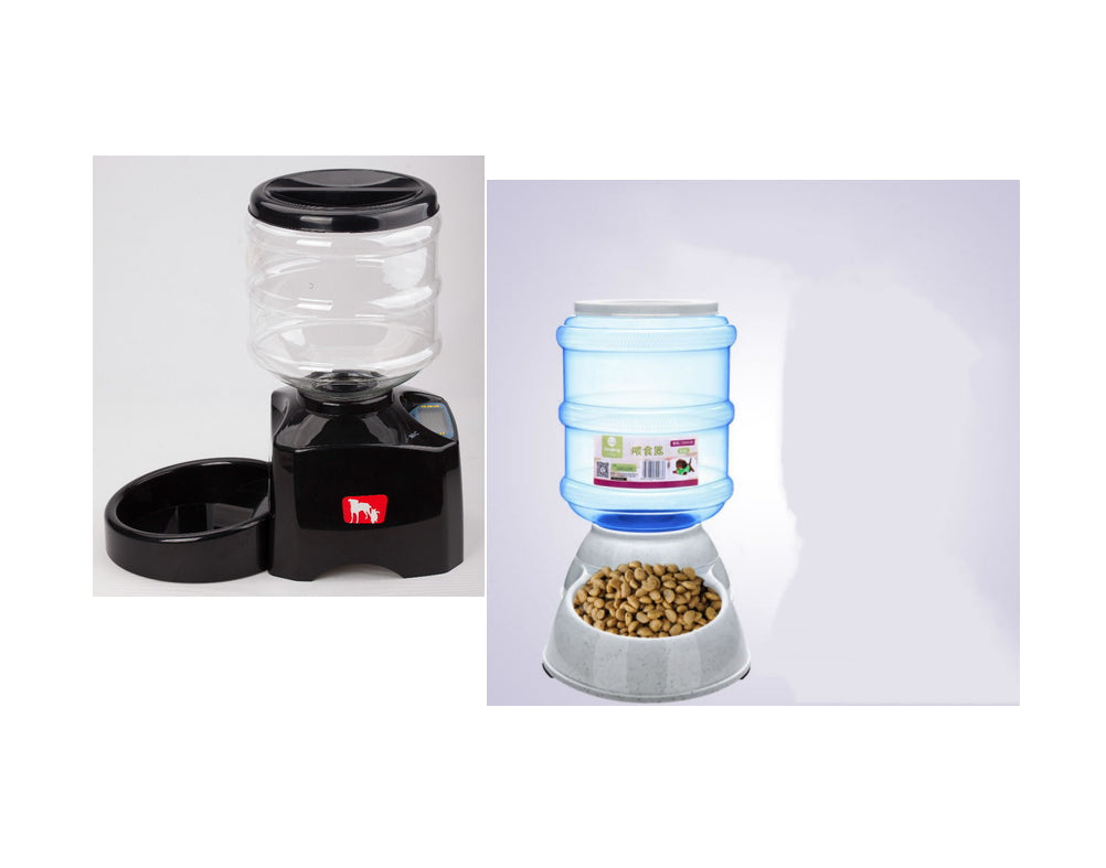 KFX-8422589 Automated 5.5L Pet Feeder with Voice Recording, LCD Display, and Programmable Meal Settings for Dogs and Cats