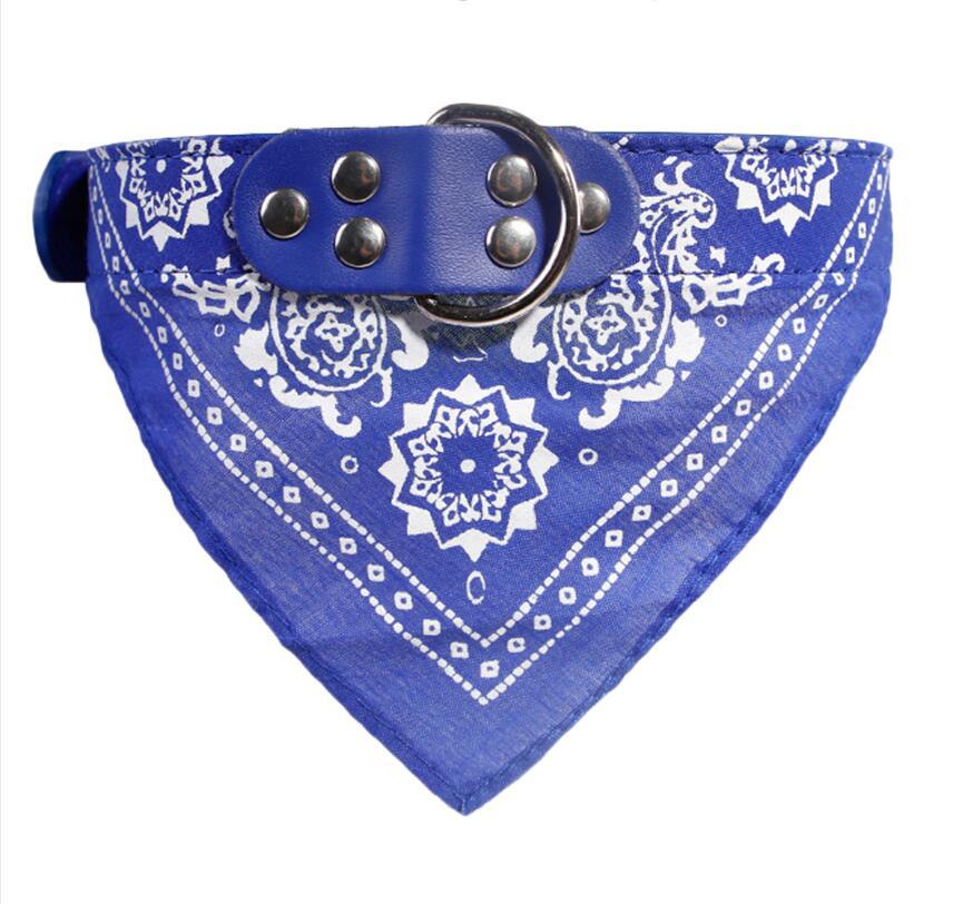 KFX-8424381 Triangle Printed Scarf Dog Towel Collar - Imitation Deerskin, Small Size
