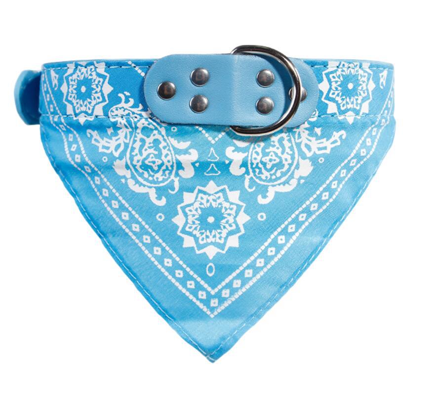 KFX-8424381 Triangle Printed Scarf Dog Towel Collar - Imitation Deerskin, Small Size