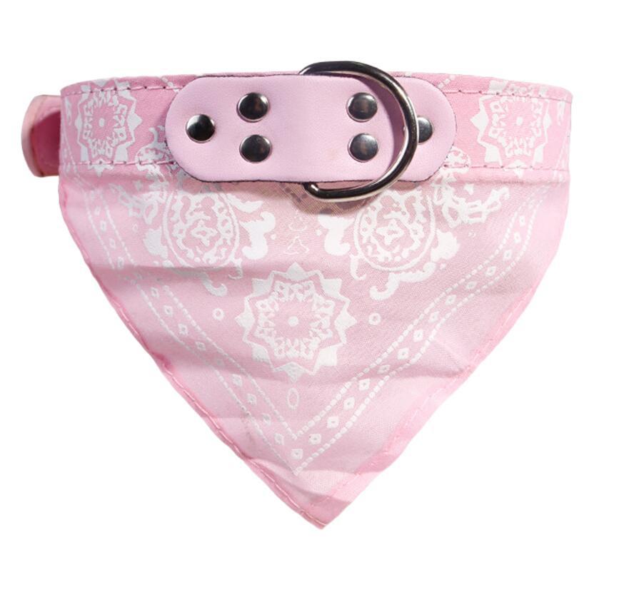 KFX-8424381 Triangle Printed Scarf Dog Towel Collar - Imitation Deerskin, Small Size
