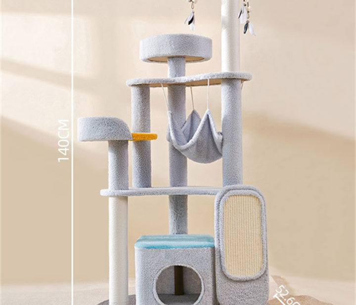 KFX-8425661 Large Cat Scratch Board Jumping Platform with Multi-Tier Options and Fun Accessories