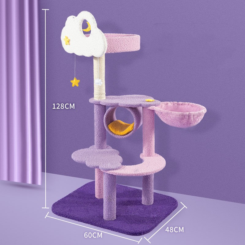 KFX-8425661 Large Cat Scratch Board Jumping Platform with Multi-Tier Options and Fun Accessories