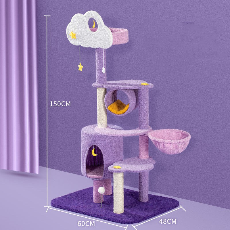 KFX-8425661 Large Cat Scratch Board Jumping Platform with Multi-Tier Options and Fun Accessories