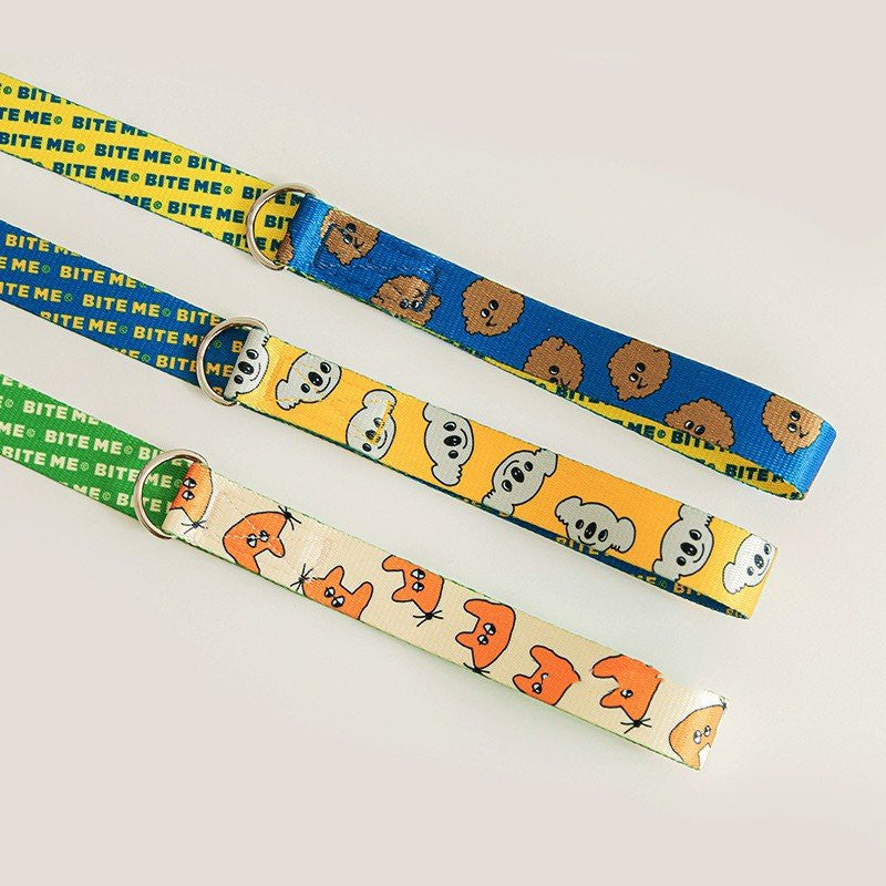 KFX-8426173 Cartoon Pattern Dog Leash in Teddy, Fox, and Koala Designs - 2m Polyester Traction Belt